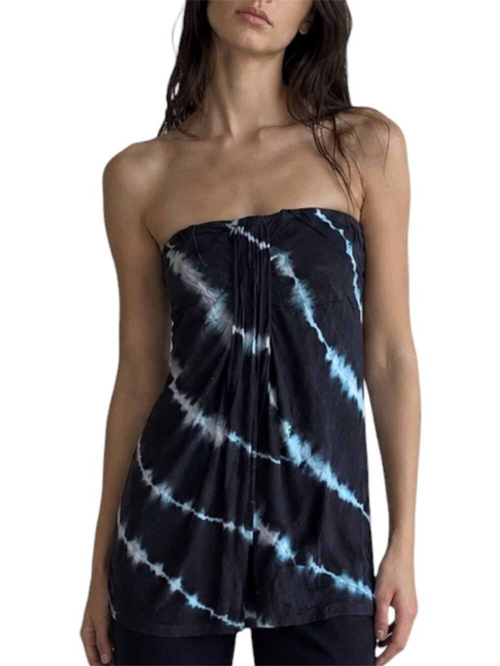 Raviya S tie dye strapless tube top mini dress shelf bra Y2K summer coverup